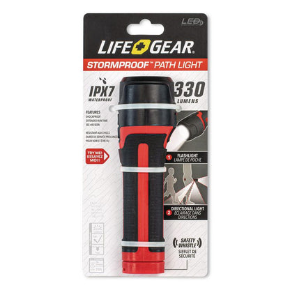 LifeGear Stormproof Path Light, 4 AA Batteries (Included), Red