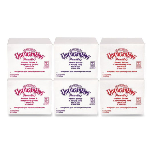 UNCRUSTABLES Variety Pack, 8 Sandwiches/Box, 6 Boxes/Carton