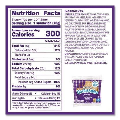 UNCRUSTABLES Variety Pack, 8 Sandwiches/Box, 6 Boxes/Carton