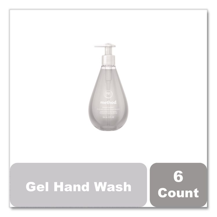 Gel Hand Wash, Sweet Water Scent, 12 oz, 6/Carton
