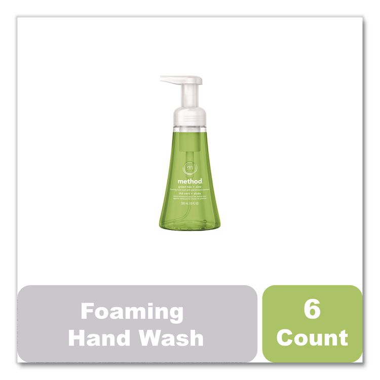 Foaming Hand Wash, Green Tea and Aloe Scent, 10 oz, 6/Carton