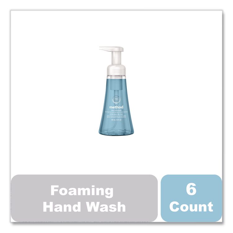 Foaming Hand Wash, Sea Minerals Scent, 10 oz, 6/Carton