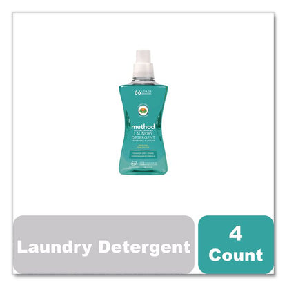 4X Concentrated Laundry Detergent, Beach Sage Scent, 53.5 oz Bottle, 4/Carton