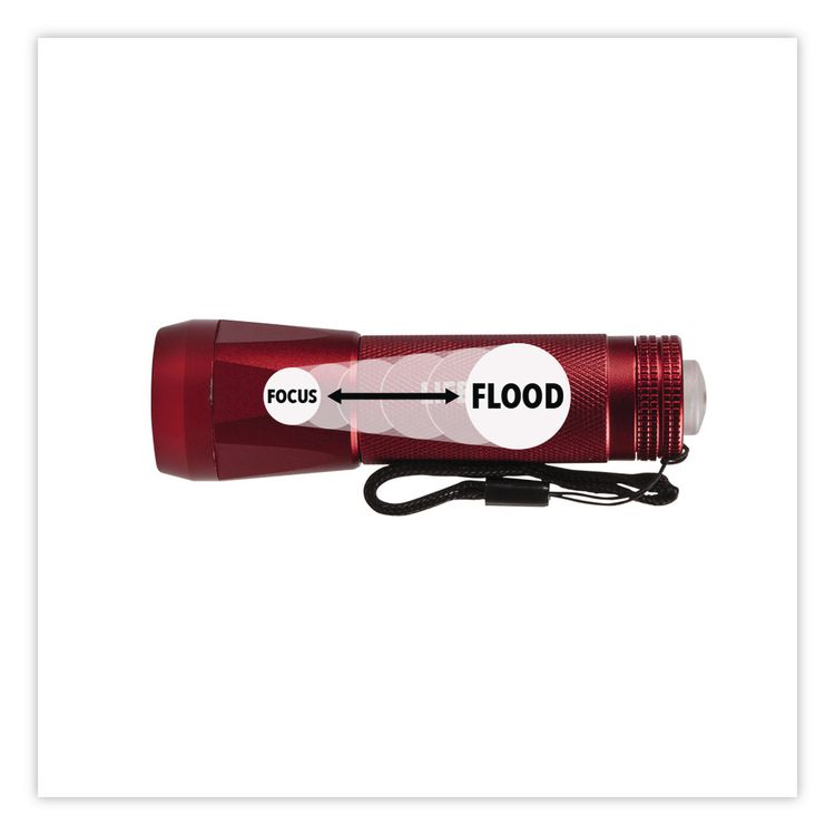 LifeGear Mini Max Zoom Aluminum Flashlight, 3 AAA Batteries (Included), Randomly Assorted Colors