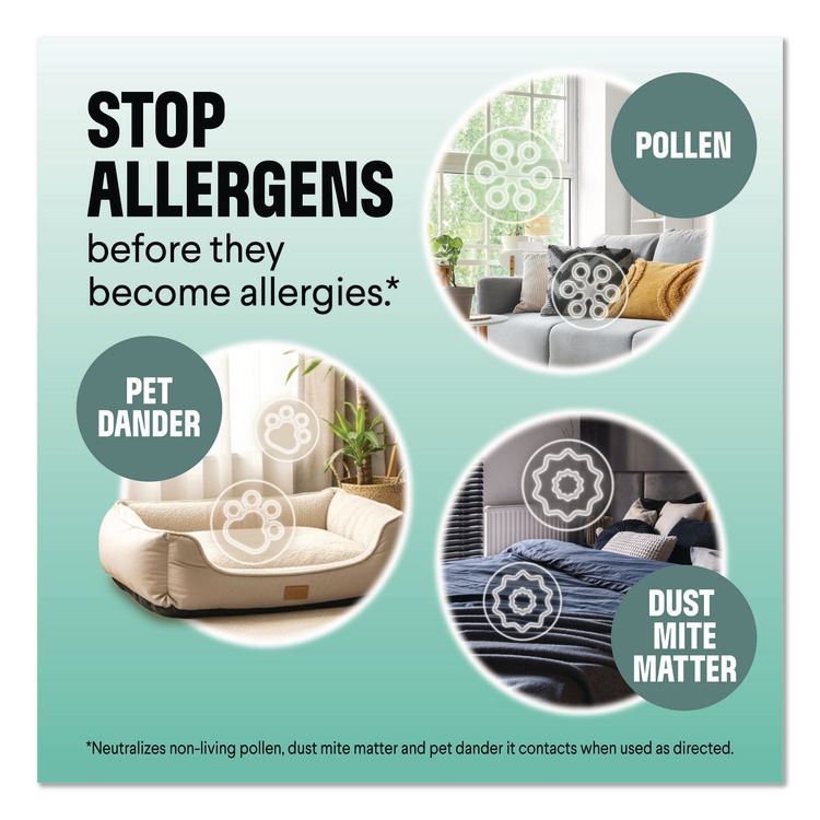 PURE Allergen Neutralizer Fabric and Carpet Spray, Clean Breeze Scent, 26 oz Spray Bottle, 6/Carton