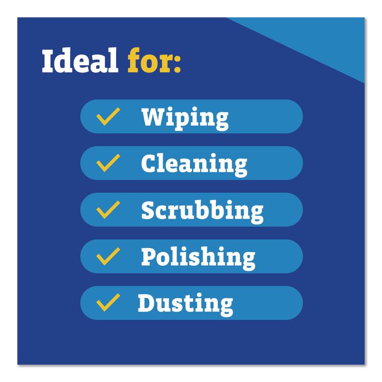Handi Wipes, 1-Ply, 11.25 x 16.88, Unscented, Blue, 72 Wipes/Bag, 8 Bags/Carton