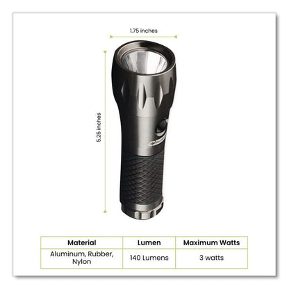 LED Tactical Flashlight, 3 AAA Batteries (Included), Silver
