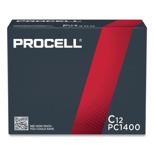 Professional Alkaline C Batteries, 12/Box