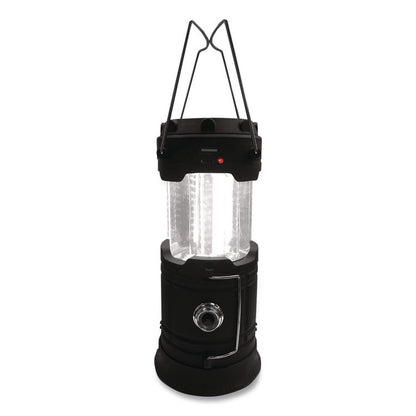 COB LED Solar/Rechargeable Lantern, Lithium Ion Rechargeable Battery (Included), Dark Gray