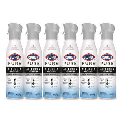 PURE Allergen Neutralizer Daily Air Spray, Ocean Mist, 8 oz Aerosol Spray, 6/Carton