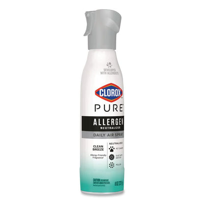 PURE Allergen Neutralizer Daily Air Spray, Clean Breeze, 8 oz Aerosol Spray, 6/Carton