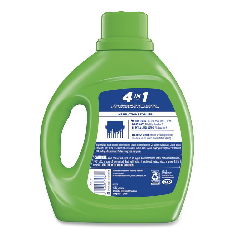 Natural Elements Liquid Laundry Detergent, Fresh Lilies and Linen, 66 oz Bottle, 6/Carton