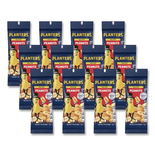 Salted Peanuts, 1.75 oz Pack, 12/Box