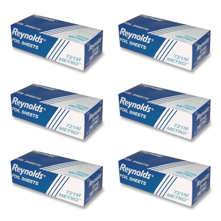 Metro Pop-Up Aluminum Foil Sheets, 10.75 x 12, 500/Box, 6 Boxes/Carton
