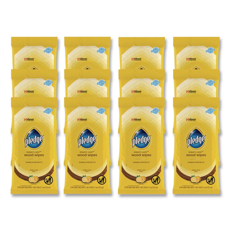Lemon Scent Wet Wipes, Cloth, 7 x 10, White, 24/Pack, 12 Packs/Carton