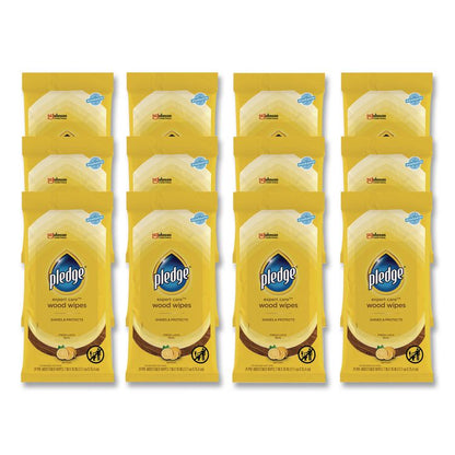 Lemon Scent Wet Wipes, Cloth, 7 x 10, White, 24/Pack, 12 Packs/Carton
