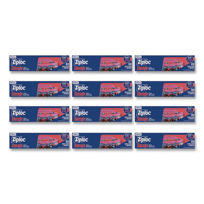 Double Zipper Storage Bags, Triple System Seal, Gallon, 1.75 mil, 9.6" x 12.1", Clear, 22 Bags/Box, 12 Boxes/Carton