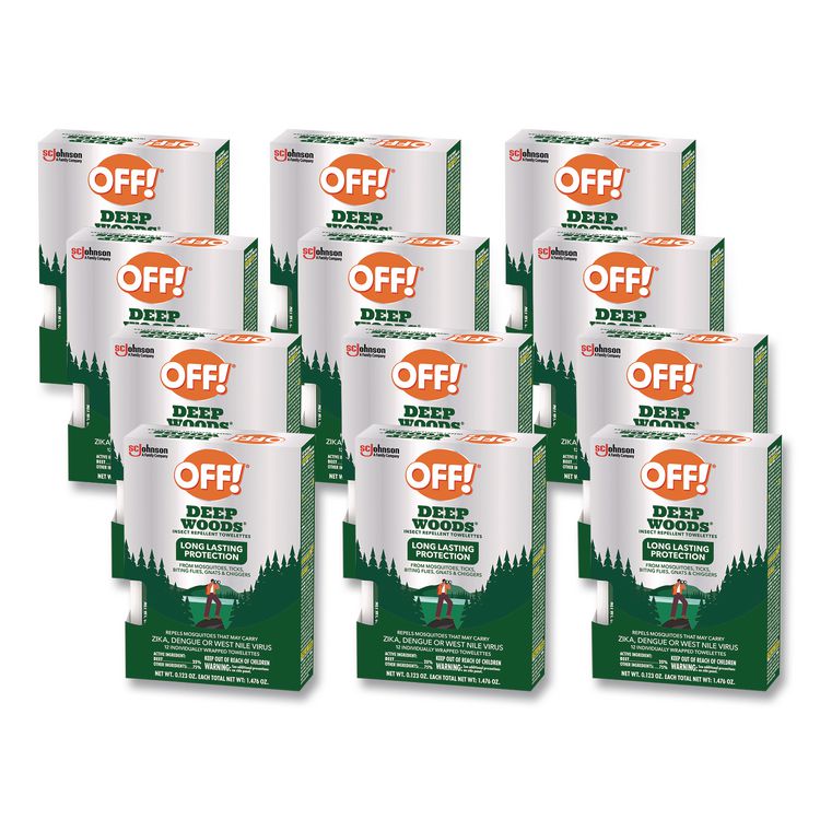 Deep Woods Towelettes, 12/Box, 12 Boxes/Carton