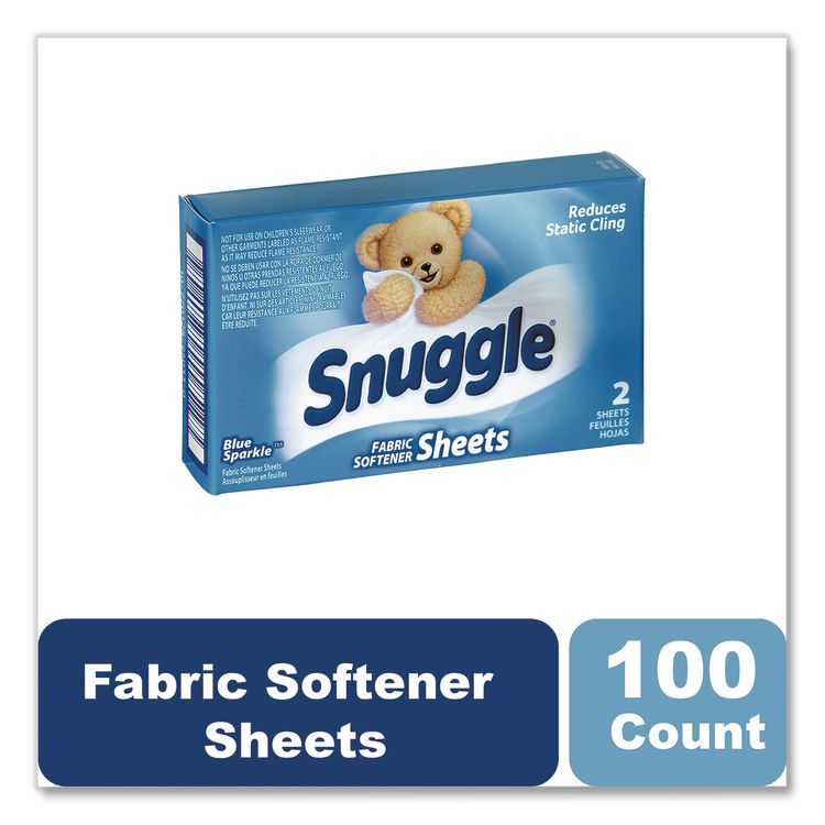 Vend-Design Fabric Softener Sheets, Blue Sparkle Scent, 2 Sheets/Box, 100 Boxes/Carton