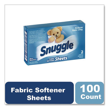 Vend-Design Fabric Softener Sheets, Blue Sparkle Scent, 2 Sheets/Box, 100 Boxes/Carton