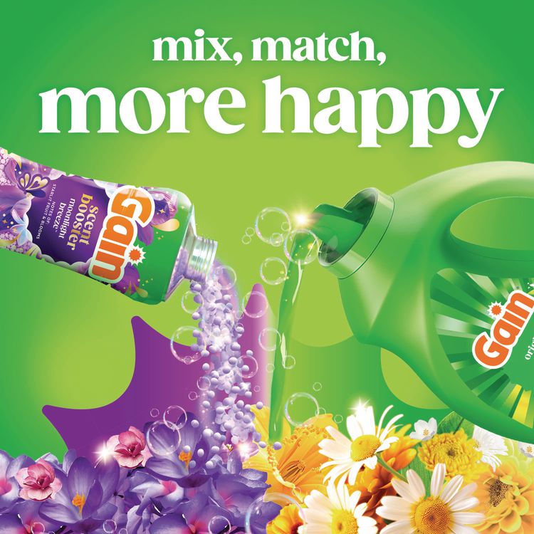 Liquid Laundry Detergent, Gain Original Scent, 19 Loads, 25 oz Bottle, 6/Carton