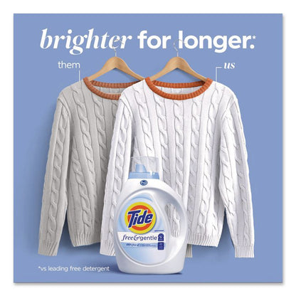 Free and Gentle Liquid Laundry Detergent, HE Compatible, 100 Loads, 132 oz Bottle, 4/Carton