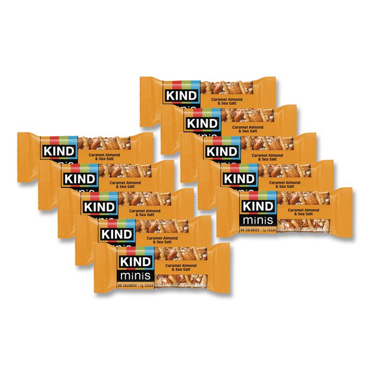 Minis, Caramel Almond Nuts/Sea Salt, 0.7 oz Bar, 10/Pack