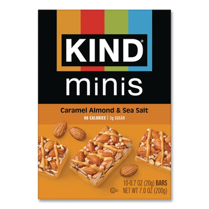 Minis, Caramel Almond Nuts/Sea Salt, 0.7 oz Bar, 10/Pack