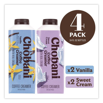 Creamer Variety Pack, Sweet Cream/Vanilla, 24 oz Container, 4/Carton