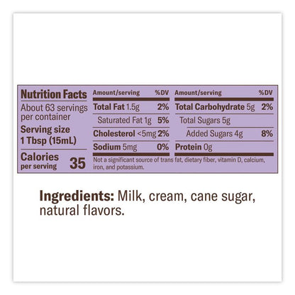 Creamer Variety Pack, Sweet Cream/Vanilla, 24 oz Container, 4/Carton
