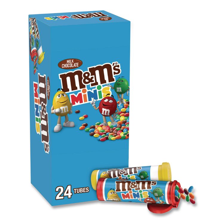Milk Chocolate Mini Tubes, 1.08 oz, 24 Tubes/Box