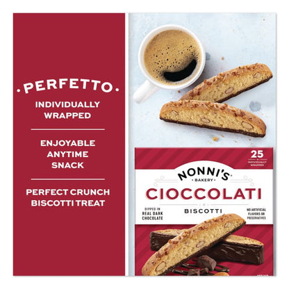 Biscotti, Cioccolati Dark Chocolate Almond, 0.85 oz Individually Wrapped, 25/Pack