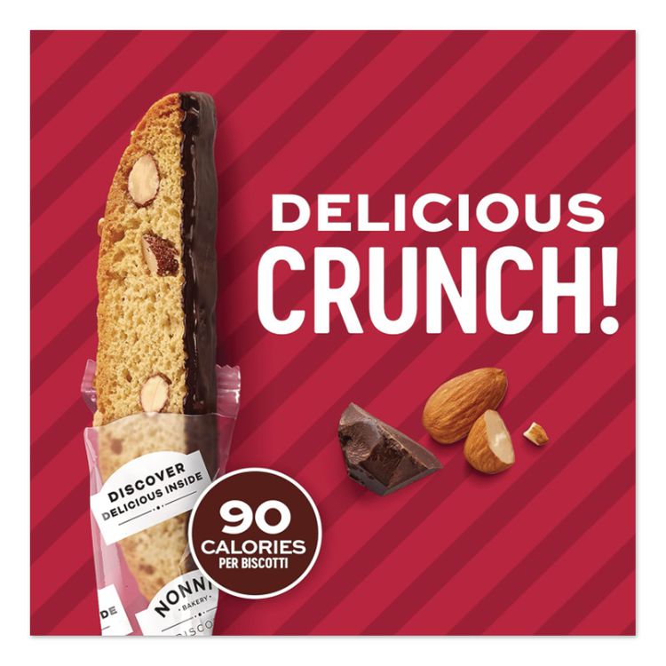 Biscotti, Cioccolati Dark Chocolate Almond, 0.85 oz Individually Wrapped, 25/Pack