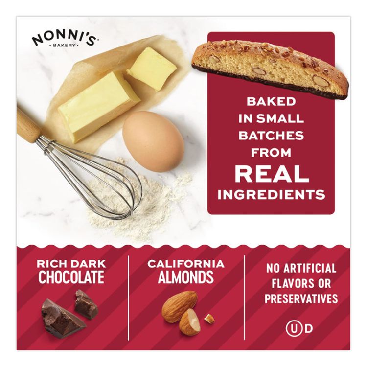 Biscotti, Cioccolati Dark Chocolate Almond, 0.85 oz Individually Wrapped, 25/Pack