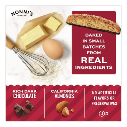 Biscotti, Cioccolati Dark Chocolate Almond, 0.85 oz Individually Wrapped, 25/Pack