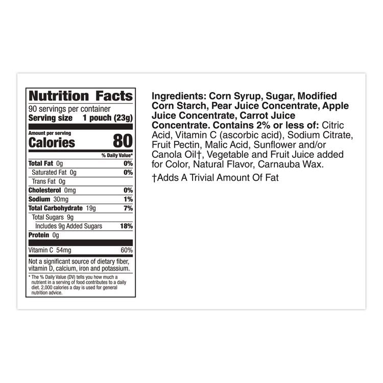 Medleys Fruit Snacks, 0.8 oz Pouch, 90 Pouches/Box