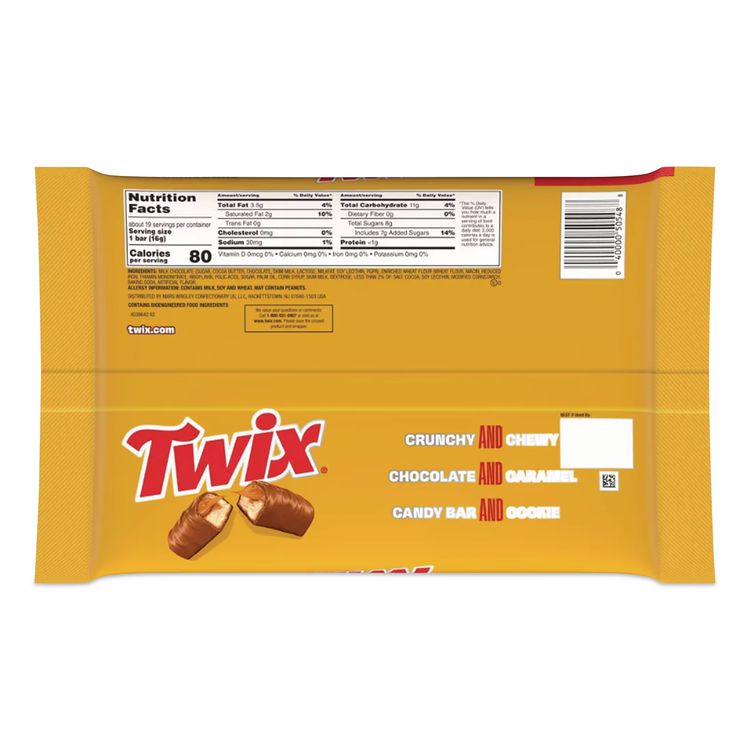 Cookie Bars, Fun Size, 10.83 oz Bag, 4 Bags/Box