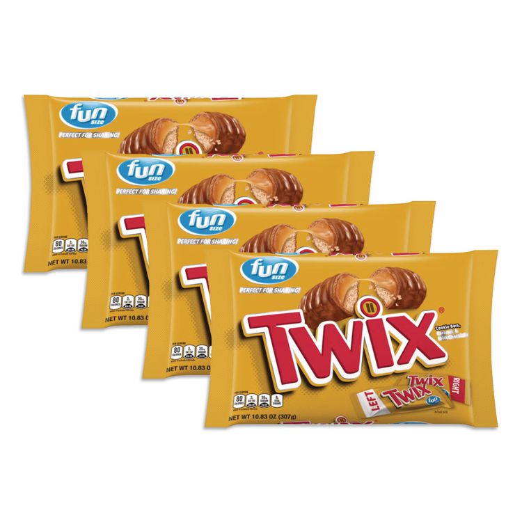 Cookie Bars, Fun Size, 10.83 oz Bag, 4 Bags/Box