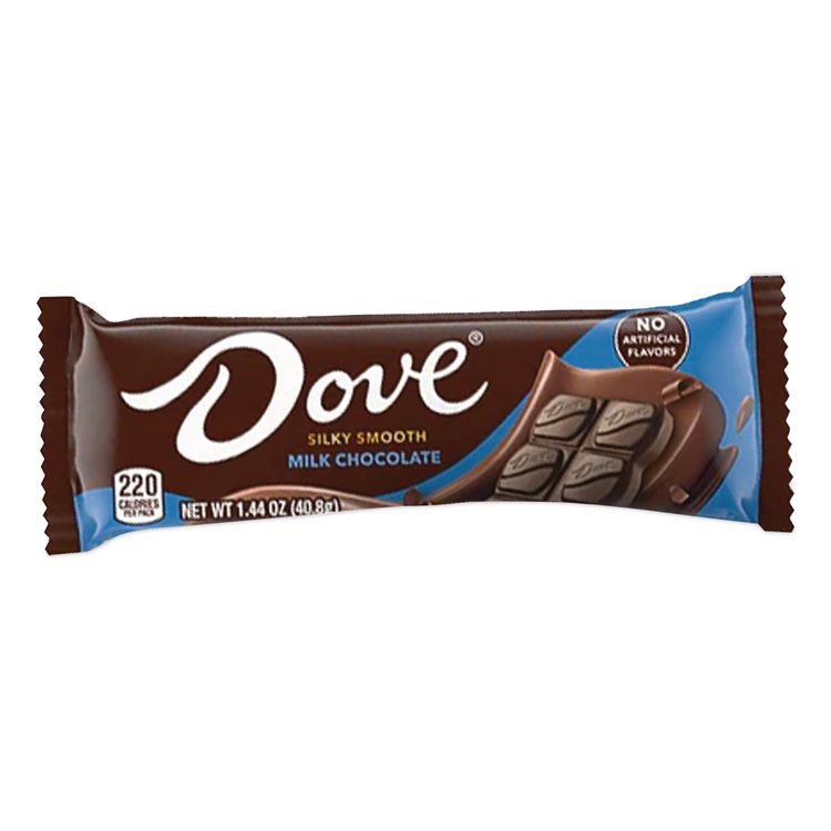 Milk Chocolate Bars, 1.44 oz, 18 Bars/Carton
