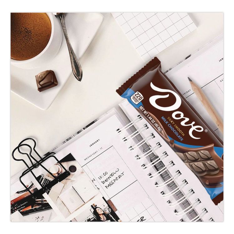 Milk Chocolate Bars, 1.44 oz, 18 Bars/Carton