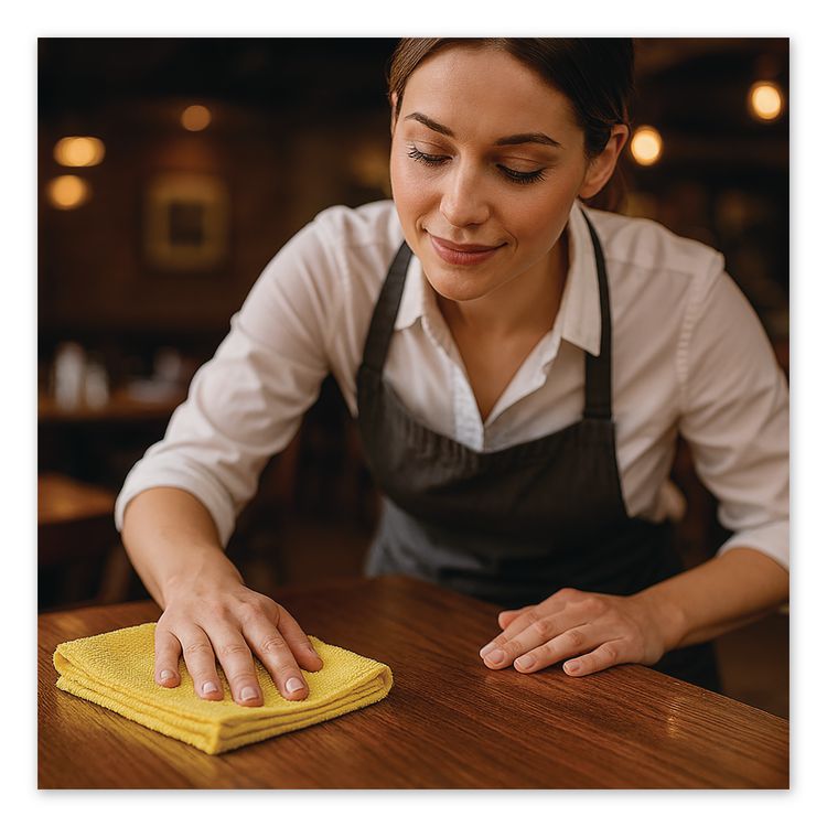 Microfiber Cleaning Cloths, 16 x 16, Yellow, 24/Pack