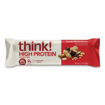 High Protein Bars, Chunky Peanut Butter, 2.1 oz Bar, 10 Bars/Carton