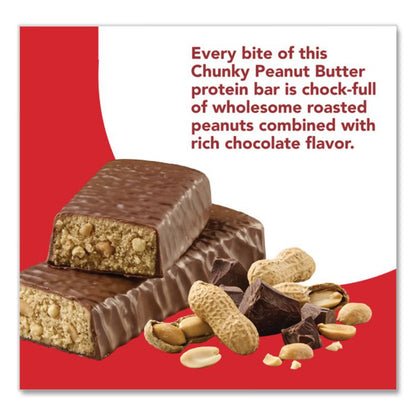 High Protein Bars, Chunky Peanut Butter, 2.1 oz Bar, 10 Bars/Carton