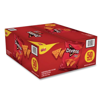 Nacho Cheese Tortilla Chips, 1 oz Snack Bag, 50/Carton