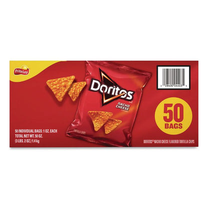 Nacho Cheese Tortilla Chips, 1 oz Snack Bag, 50/Carton