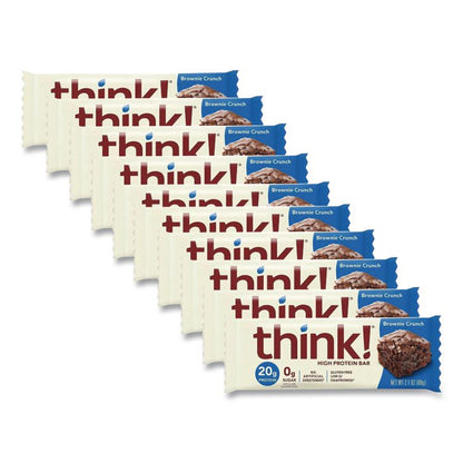 High Protein Bars, Brownie Crunch, 2.1 oz Bar, 10 Bars/Carton