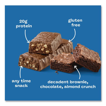 High Protein Bars, Brownie Crunch, 2.1 oz Bar, 10 Bars/Carton