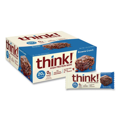 High Protein Bars, Brownie Crunch, 2.1 oz Bar, 10 Bars/Carton