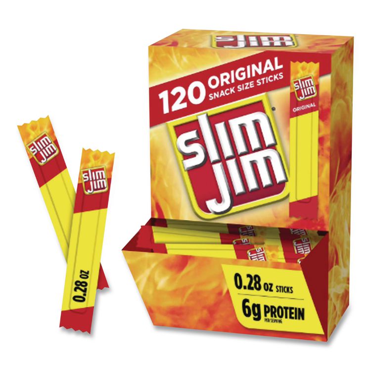 Beef Jerky Meat Sticks Original, 0.28 oz Stick, 120 Sticks/Box