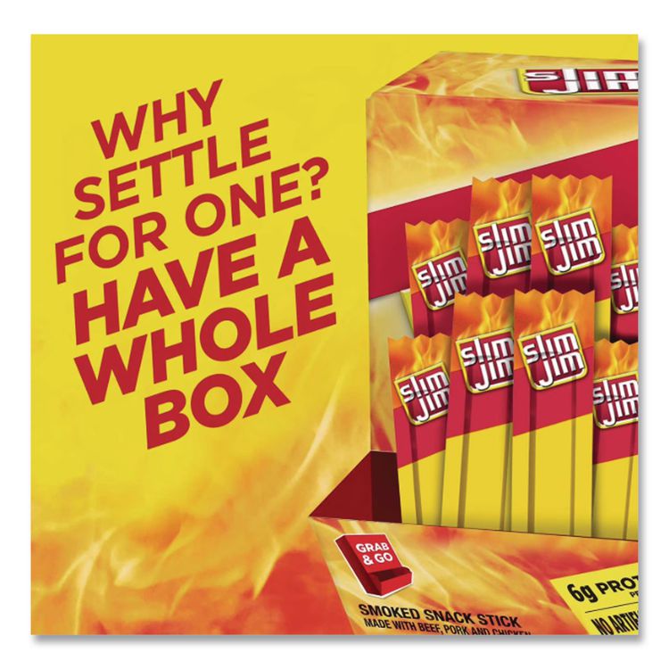 Beef Jerky Meat Sticks Original, 0.28 oz Stick, 120 Sticks/Box